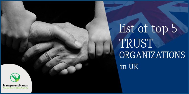 list of top 5 trust organization in UK
