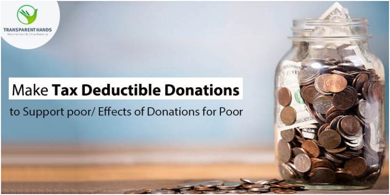 Make Tax Deductible Donations to Support Poor